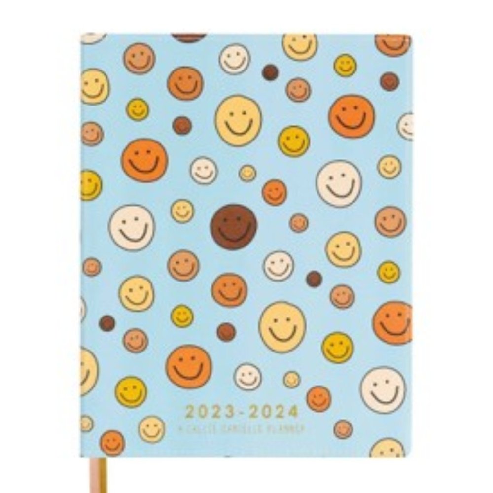Callie Danielle 2023-24 Academic Teacher Planner Calendar Smileys 8.5 x 11 NWT